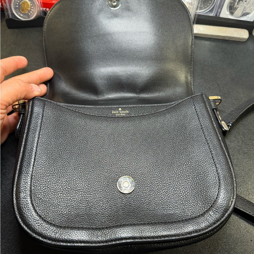 Kate Spade Black Pebbled Leather Shoulder Bag
